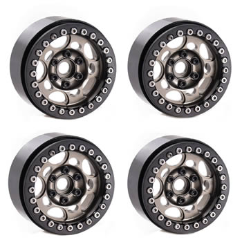 1/10 1.9" Beadlock Wheel Rims for RC Crawler Car​ -Titanium